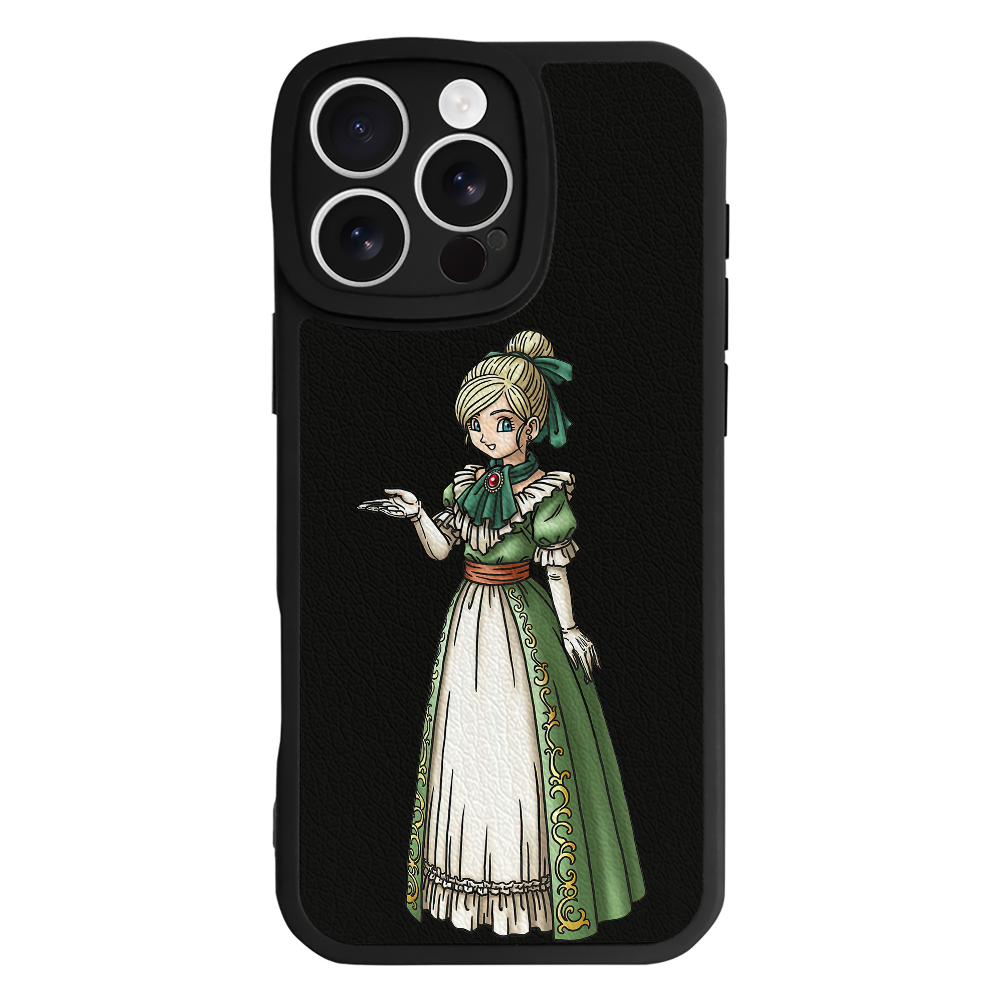 （画像用） ドラゴンクエスト Doragon Kuesuto Dragon Quest 【iPhone 16シリーズ対応】シリコンスマホケース（レザー調） 材質：シリコン